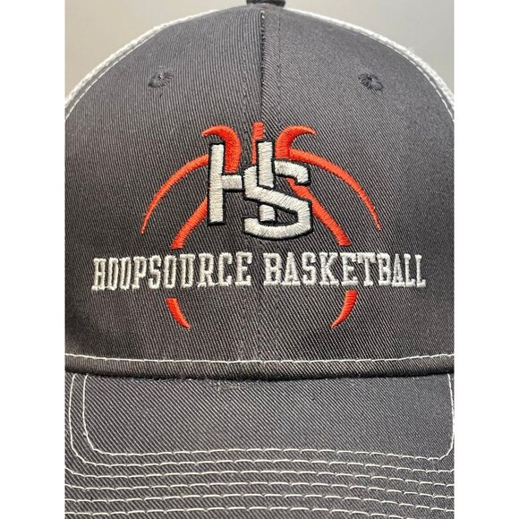 Hoop Source Basketball mesh hat cap 7" snap back Ivory Head Wear 2239N white - Picture 2 of 7